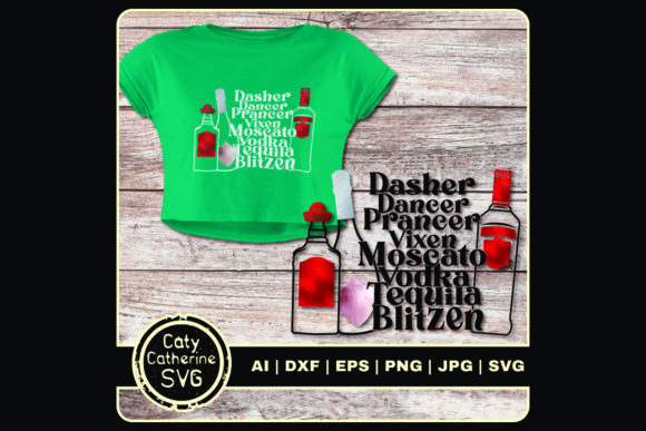Alcohol Reindeer Graphics for Festive Crafts