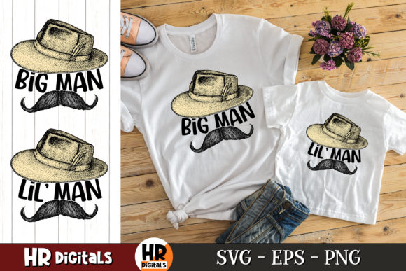 Big Man Little Man Graphics for Crafts
