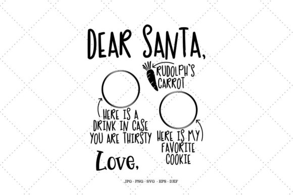 Christmas Plate - Dear Santa Graphics for Local Branding