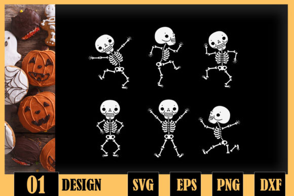 Dancing Skeletons Funny Halloween Graphics