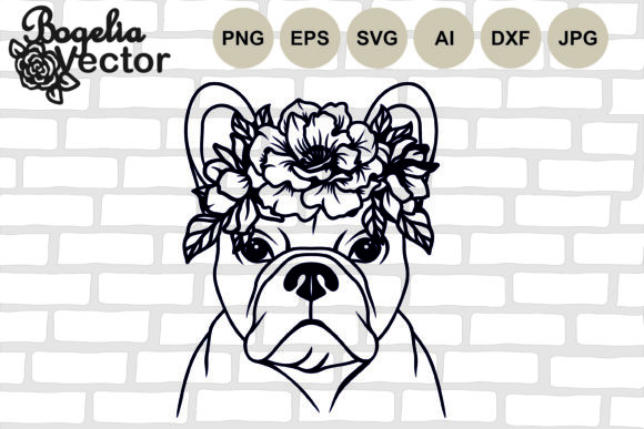 Floral French Bulldog