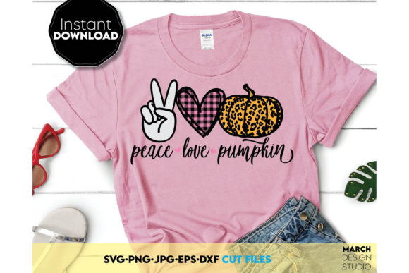 Halloween Peace Love Pumpkin SVG for Crafts and Graphics