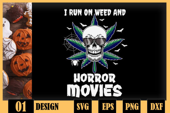 I Run Horror Movie Skull Funny Halloween Graphics for Crafts