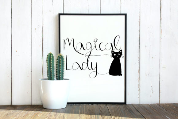 Magical Lady Cat Painting Hand