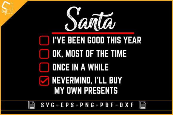 Santa Funny Christmas Sublimation Design